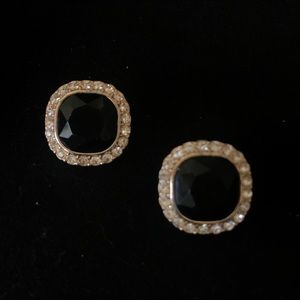 EVEREVE Black Gemstone Earrings ✨🖤🌟